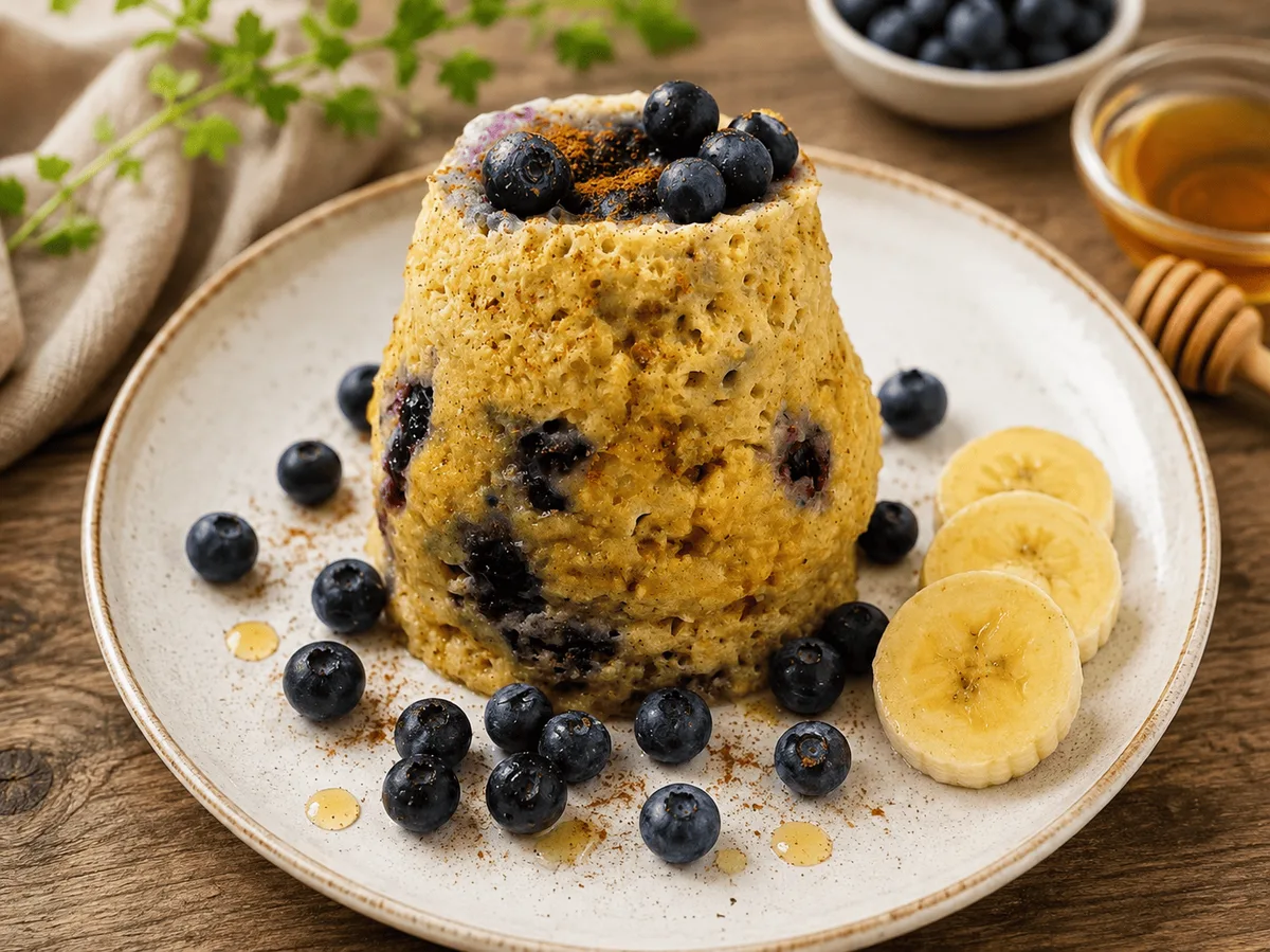 Blueberry Banana Mug Cake