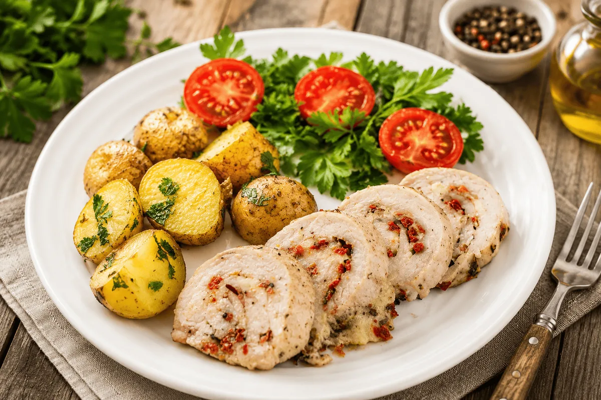Mozzarella-Stuffed Chicken Rolls