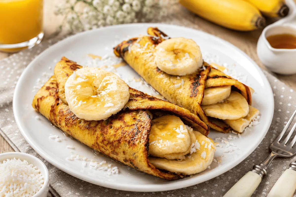 Mini Coconut Banana Pancakes