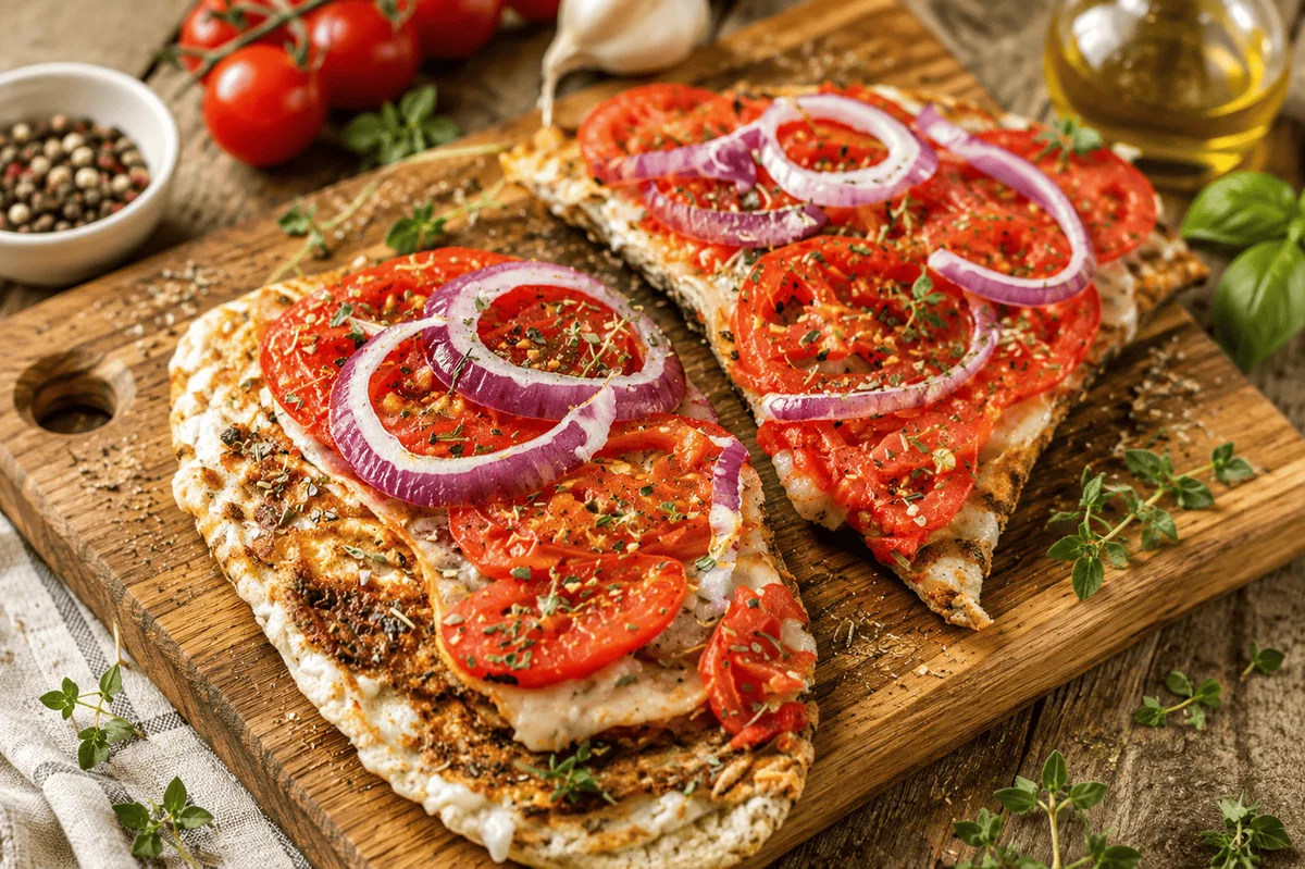 Quick Oatmeal Pizza Flatbread