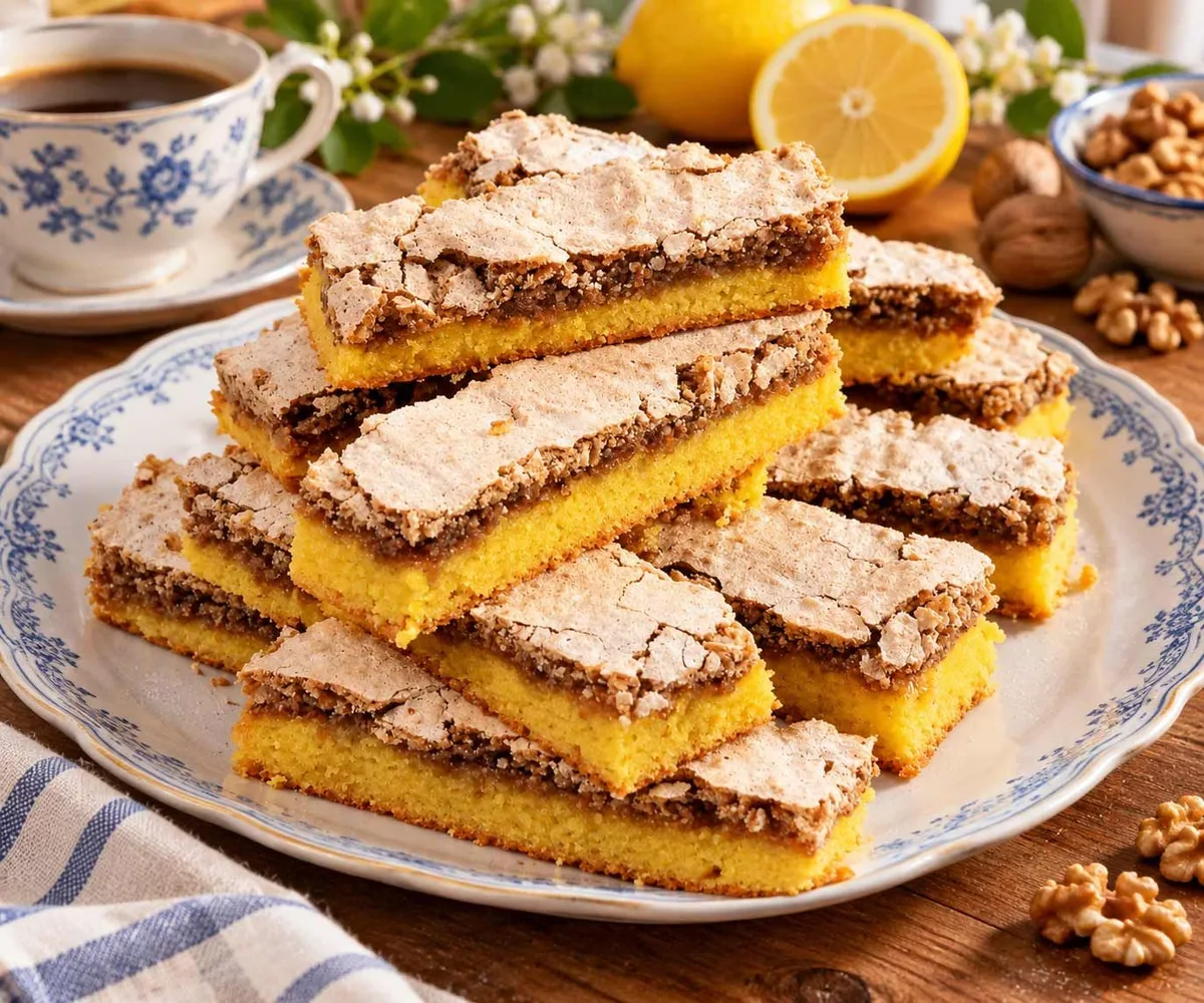 Walnut Meringue Bars